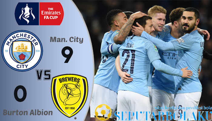 Hasil Pertandingan Manchester City vs Burton Albion