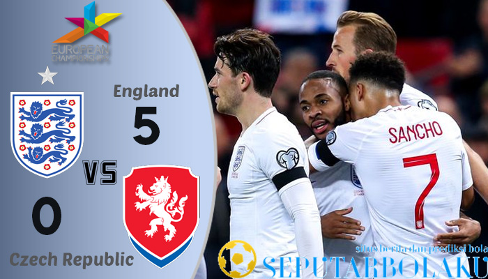 Hasil Pertandingan England vs Czech Republic